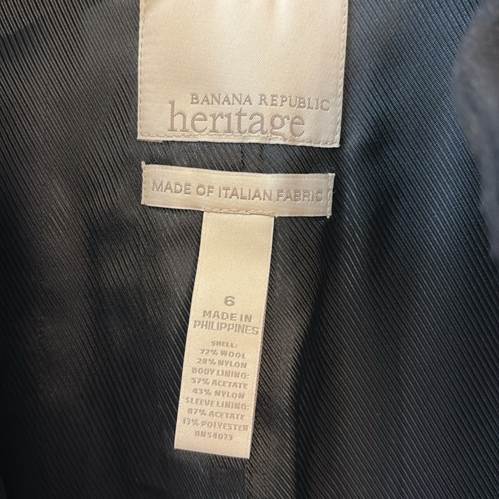 Banana Republic Wool black with gold embroidered jacket - Picture 4 of 9